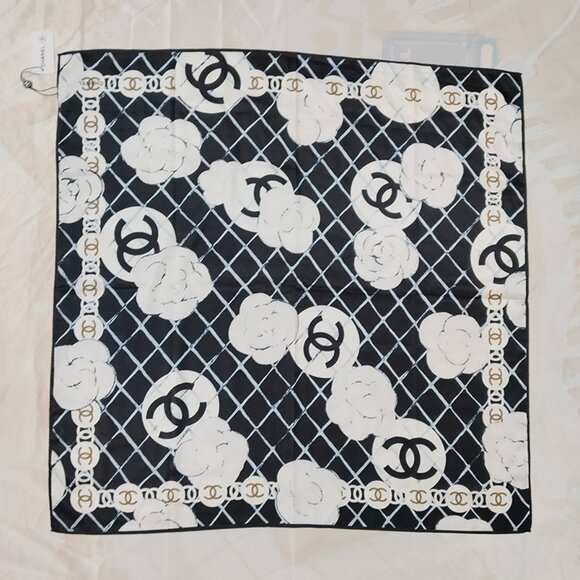 CHANEL Silk Square Scarf - Picture 1 of 7